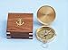 Hampton Nautical Solid Brass Gentlemen's Compass with Rosewood Box, 4