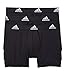 adidas Mens 3 Pack Climalite Performance Boxer Briefs (Large, Black)