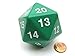 Koplow Games Green Jumbo Dice D20 Count Down 55mm Dice