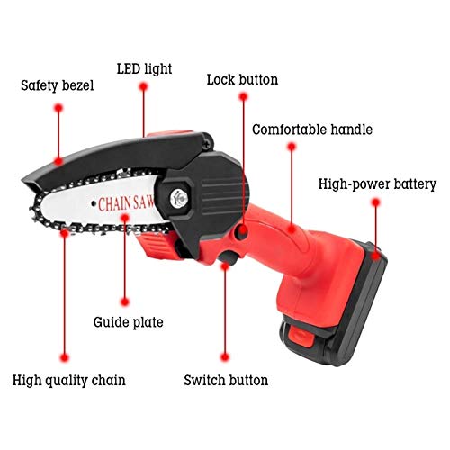 Rowa Handheld-Kettensäge-Batteriebetriebene Grünworks, Batteriekettensägen für das Schneiden von Holz, wiederaufladbarer… – Bild 6
