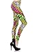 Multi Color Animal Print Bright Leggings 1980s Pants Zebra Cheetah Costume (Small)