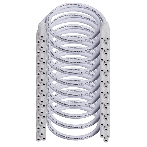 Photo 1 of SinLoon UL-LP Certification T5 T8 LED Lamp Connecting Wire Ceiling Lights Daylight LED Integrated Tube Cable Linkable Cords for LED Tube Lamp Holder Socket Fittings with Cables(16 Inch 10-Pack)