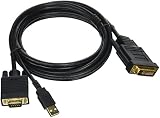 Monoprice 103036 6-Feet 28AWG VGA and USB to M1-D Cable - Black