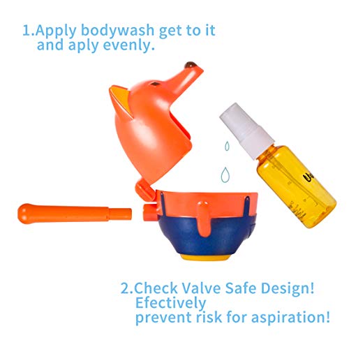 Baby Bathtub Toys 6 To 12 Months,Refasy Toddler Bubbles Playday Babies Water Play Birthday Toys 9-18 Months Outdoor Toys for 1-3 Year Olds Bathroom Pool for Kids Girls Boys Orange - Thumbnail 4