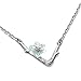 JEWME 925 Sterling Silver Cherry Blossoms Pendant Necklace Sakura Collarbone Chain Jewelry