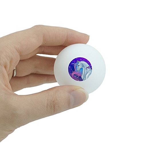 Majestic Unicorn Pink Purple Blue Novelty Table Tennis Ping Pong Ball 3 Pack