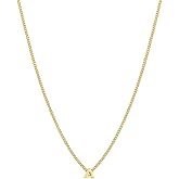 gorjana - Wilder Mini Alphabet Necklace - 18k Gold-Plated or Silver-Plated Brass - Personalized Initial Charm - Secure Closure, Adjustable Length - Timeless Elegance