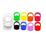 TOPBRIGHT® 9 Pairs Silicone Flared Lip Ear Gauge Tunnels 18 Pcs Earring Plugs