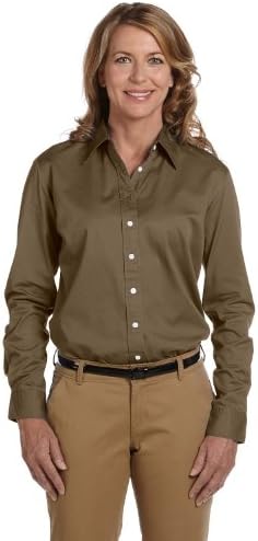 Chestnut Hill Women's 32 Singles Long Sleeve Twill Button Down Dress Shirt CH500W