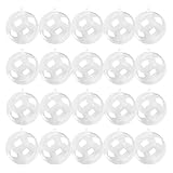 Kingrol 20 Pack 4-Inch Clear Plastic Fillable