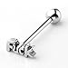 JOVIVI 3pcs 14G Stainless Steel Bullet/F Word/Sex Barbell Tongue Ring Stud Body Piercing 5/8