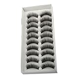 DatConShop(TM) 10 Pairs Natural Long Thick Black False Eyelashes Charming Eye Lashes Makeup