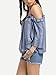 Floerns Women's Ruffle Off The Shoulder Tops Loose Boho Blouse