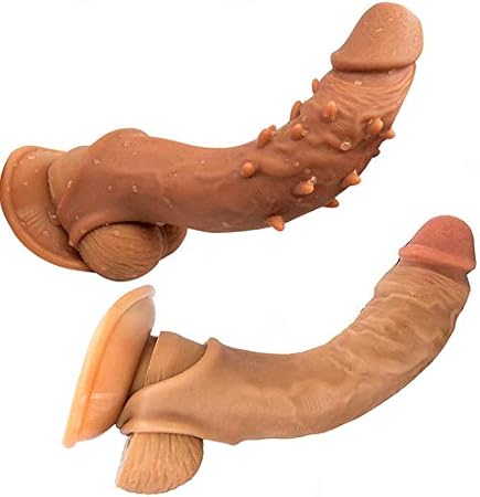 Amazon 2本セット陰茎袖 ペニスサック 陰茎スリーブ コンドーム 再使用可能な ペニスリング付き 装着型 粒子刺激 摩擦増加 夫婦 恋人 情趣グッズ Sm 防水 大人のおもちゃ Niandu ドラッグストア