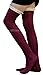 AM Landen Large 3 pairs Black Gray and Burgundy Gothic Lolita Thigh High Socks Over Knee Socks Women Sexy Stockings