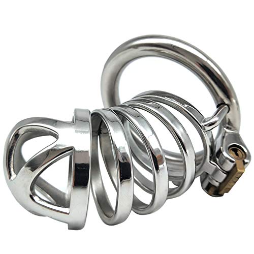 Bondage Masters Chastity Cage Medical Grade Stainless Steel Male, Premium Build Quality, 50 mm Back Ring