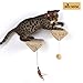 BIG NOSE - Wall Mount Cat Floating Steps Shelves Scratching Post with Leaser Feather and Fluffly Ball