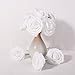 Febou Artificial Flowers, 50pcs Real Touch Artificial Foam Roses Decoration DIY for Wedding Bridesmaid Bridal Bouquets Centerpieces, Party Decoration, Home Display, Office Decor (White)