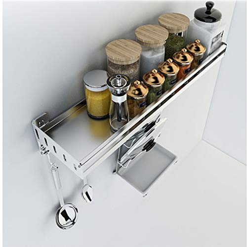 304 Stainless Steel Kitchen Rack Draining Seasoning Knife Cutting Board Oblique Wall-Mounted Multi-Function Storage Household MUMUJIN