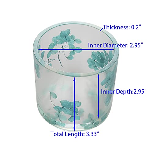 2 Pack Big DIY Cylinder Resin Plant Mold, Internal Diameter 2.95