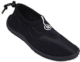Sunville Womens Water Shoes Aqua Socks,7 B(M) US,Black-2907