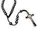 8mm Black Hematite Beads BLESSED CATHOLIC ROSARY Saint Benedict Crucifix Gift Pouch
