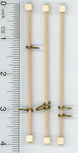 Dollhouse Miniature Set of 3 Curtain Rods w/Hanging Hooks by Barbara O039;Brien