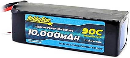 Amazon Com Hobbystar 10 000mah 14 8v 4s 90c Lipo Battery Xt90 Plug Toys Games