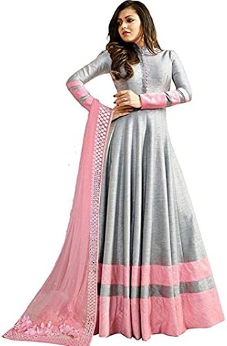 Style Amaze Women's Grey Color Heavy Georgette Anarkali Suit