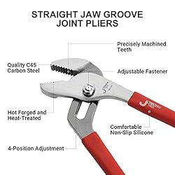 Jetech 8 inch Groove Joint Pliers - Adjustable