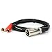 SiYear Unbalanced XLR Y Splitter Patch Cable, 1 XLR Male to 2 RCA Male Plug Adapter Cable, 3 pin XLR mic Splitter,RCA Phono line,2RCA to XLR 5FT (1.5m)