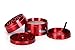 Large Spice Tobacco Herb Weed Grinder - Four Piece with Pollen Catcher - 2.5 Inches - Premium Grade Aluminum(RED)