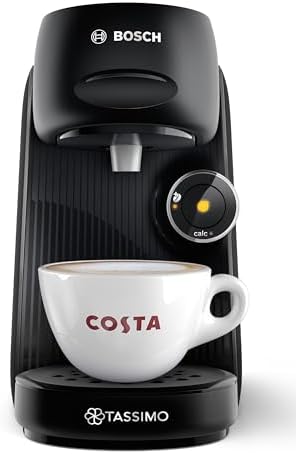 Tassimo by Bosch Finesse Friendly Pod Coffee Machine in Black TAS162EGB with INTELLIBREW and IntensityBoost, Compatible with 50 Different Beverages