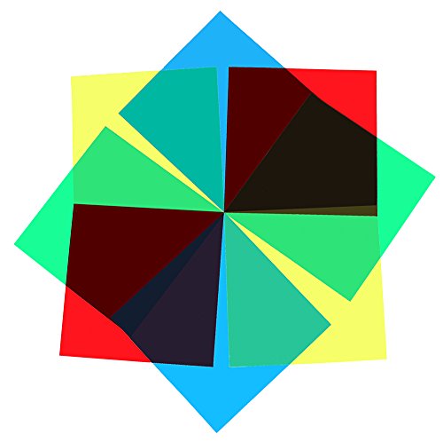 (Set of 8) Transparent Color Correction Light Gel Filter / Plastic Lighting Film sheet 12 x 12 inch, 4 Colors