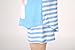 VENTELAN Women Pajama Set Cute Animal Pattern Short Sleeve Striped Shorts Sleepwear (X-Small(USA Size:0-2), Blue Bear)
