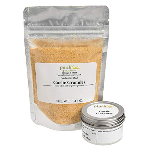 Pinch Spice Market-Garlic Granules Grown in the USA-Highest Quality Organic
