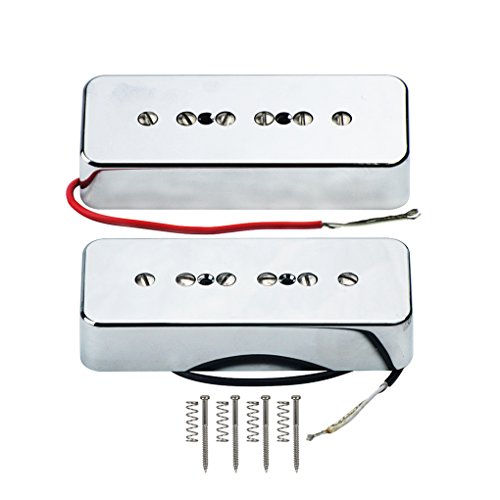FLEOR P90 Soapbar Single Coil Pickups Bridge and Neck Chrome