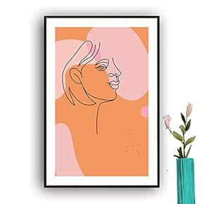 Framed Canvas Wall Art Picasso Poster Print of Woman Canvas Prints Home Artwork Decoration for Living Room,Bedroom - 16x24 inches