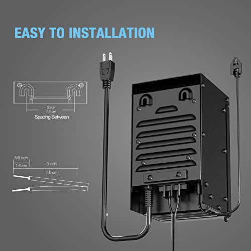 GOODSMANN Low Voltage Transformer 300 Watt with Timer, Photo Eye Sensor
