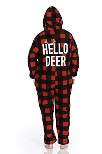 Matching Family Christmas Buffalo Plaid Adult Onesie Kids