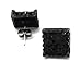 Mens Black Tone Black Cz Cube Iced Out Hip Hop Micro Pave Stud Earrings