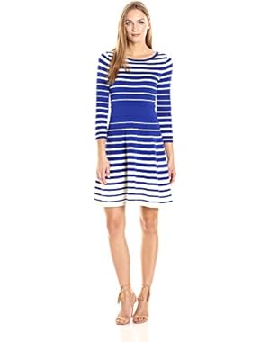 Women's Degrade Stripe Flare Dress