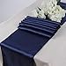mds Pack Of 10 Wedding 12 x 108 inch Satin Table Runner For Wedding Banquet Decoration- Navy Blue