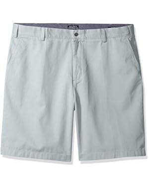 Men's Big and Tall Cotton Twill Flat Front Chino Deck Short-C92110, True Quarry