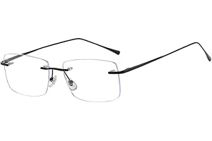 APLVFFZH Sleek Rimless Eyeglasses for Modern Events