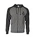 Icon Sport Real Madrid Hoodie Lightweight Fz Summer Light Zip up Jacket Grey Adults (Grey, L)