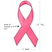 LaRibbons Hot Pink Satin Awareness Ribbons - Bag of 200 Fabric Ribbons/Safty Pins