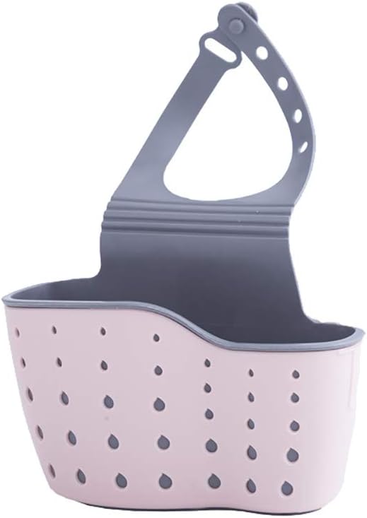Cratone Hanging Drain Bag Holder Sink Caddy Organizer with Adjustable Strap Storage Basket for Kitchen Bathroom