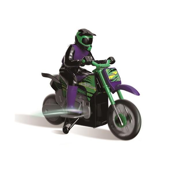 LEXiBOOK RC18, Crosslander Radio Road Motorcycle, up to 12km/h, Perfect Balance, Light Effects, Crazy skids, Fast Acceleration, Ergonomic Remote Control, Rechargeable