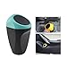 Yolu Car Auto Garbage Trash Can, Mini Auto Trash Can, Common Use for Car, Home, Office, Kitchen, Living Room, Bedroom, Study, Dinning Room, Bathroom, Blue, Turquoise, 0.88L, ABS